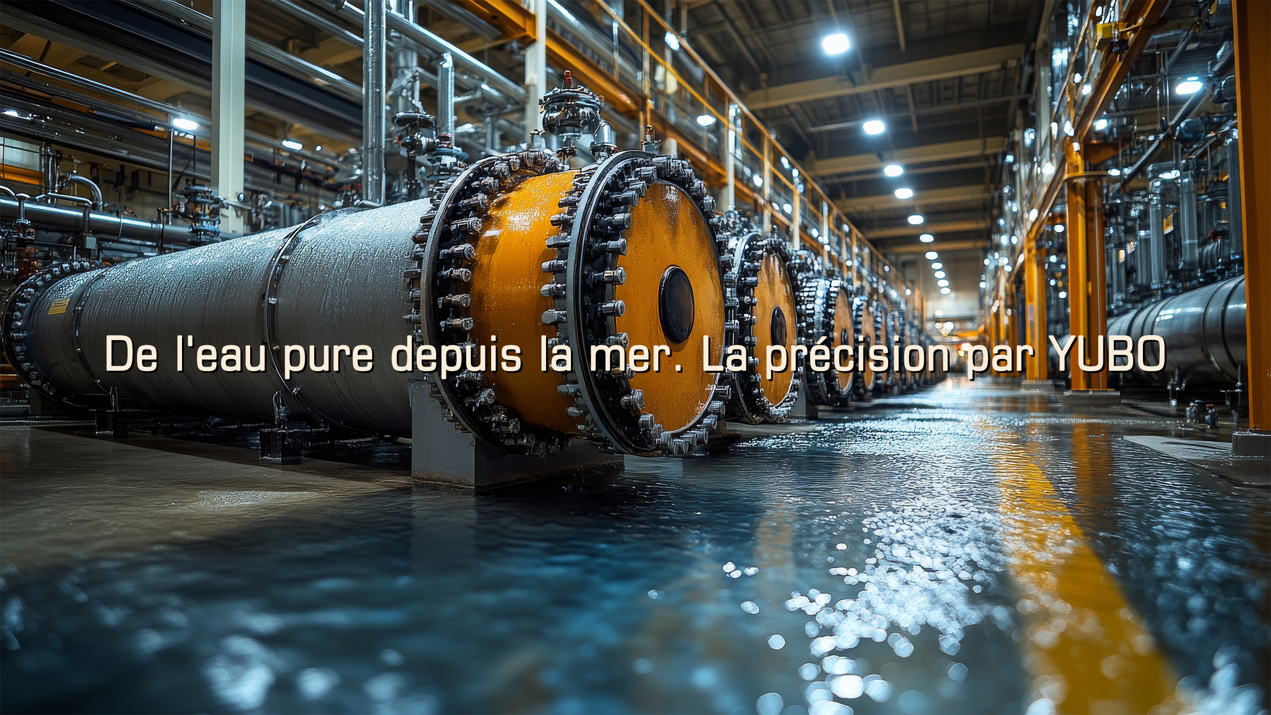 De l'eau pure depuis la mer. La précision par YUBO